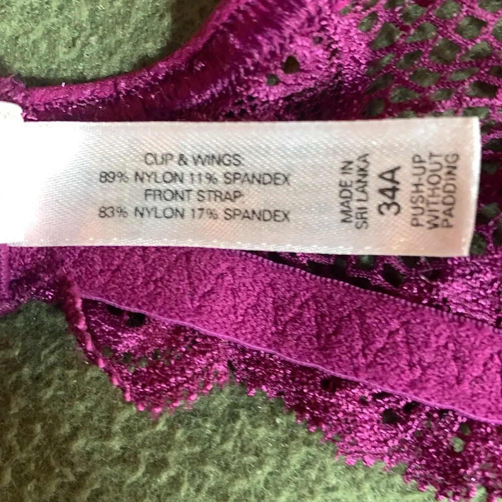 Victoria’s Secret Very Sexy purple lace set.  Never worn. Bra is 34A. Panties M. - Picture 5 of 10